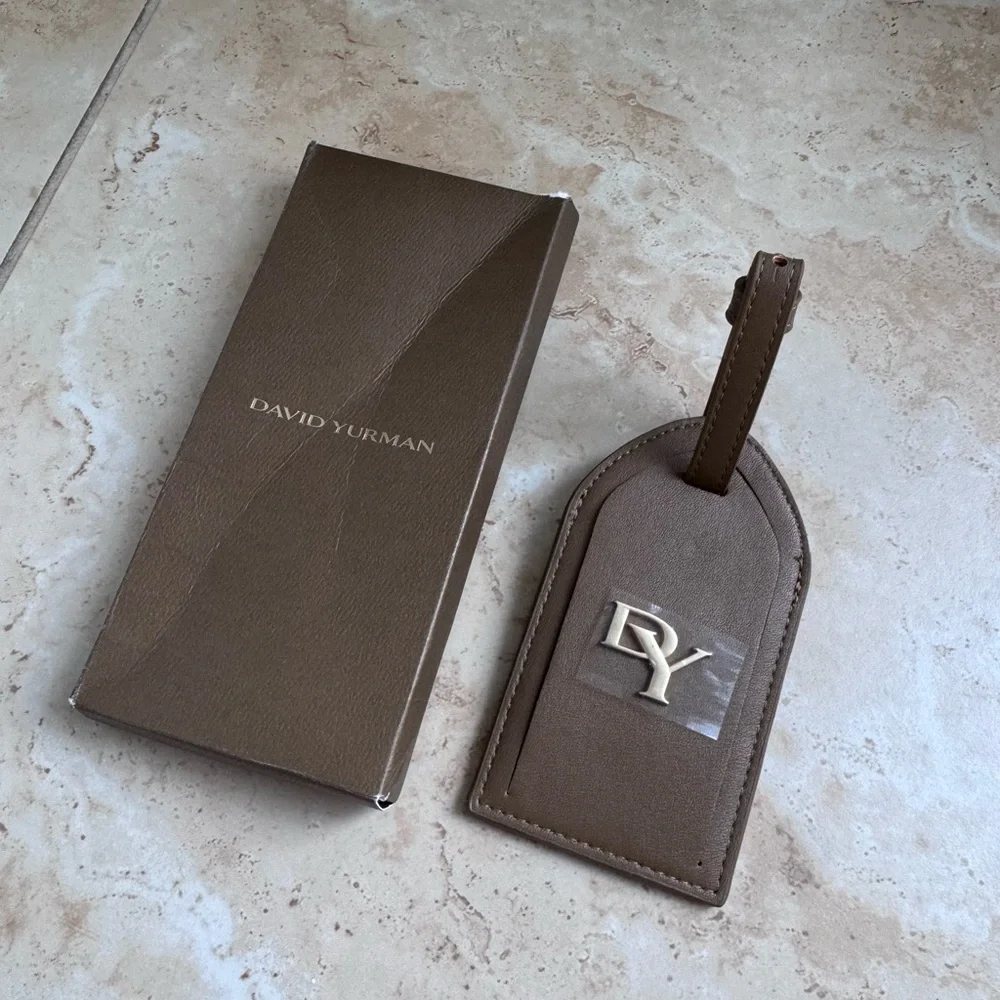 David Yurman Leather Luggage Tag